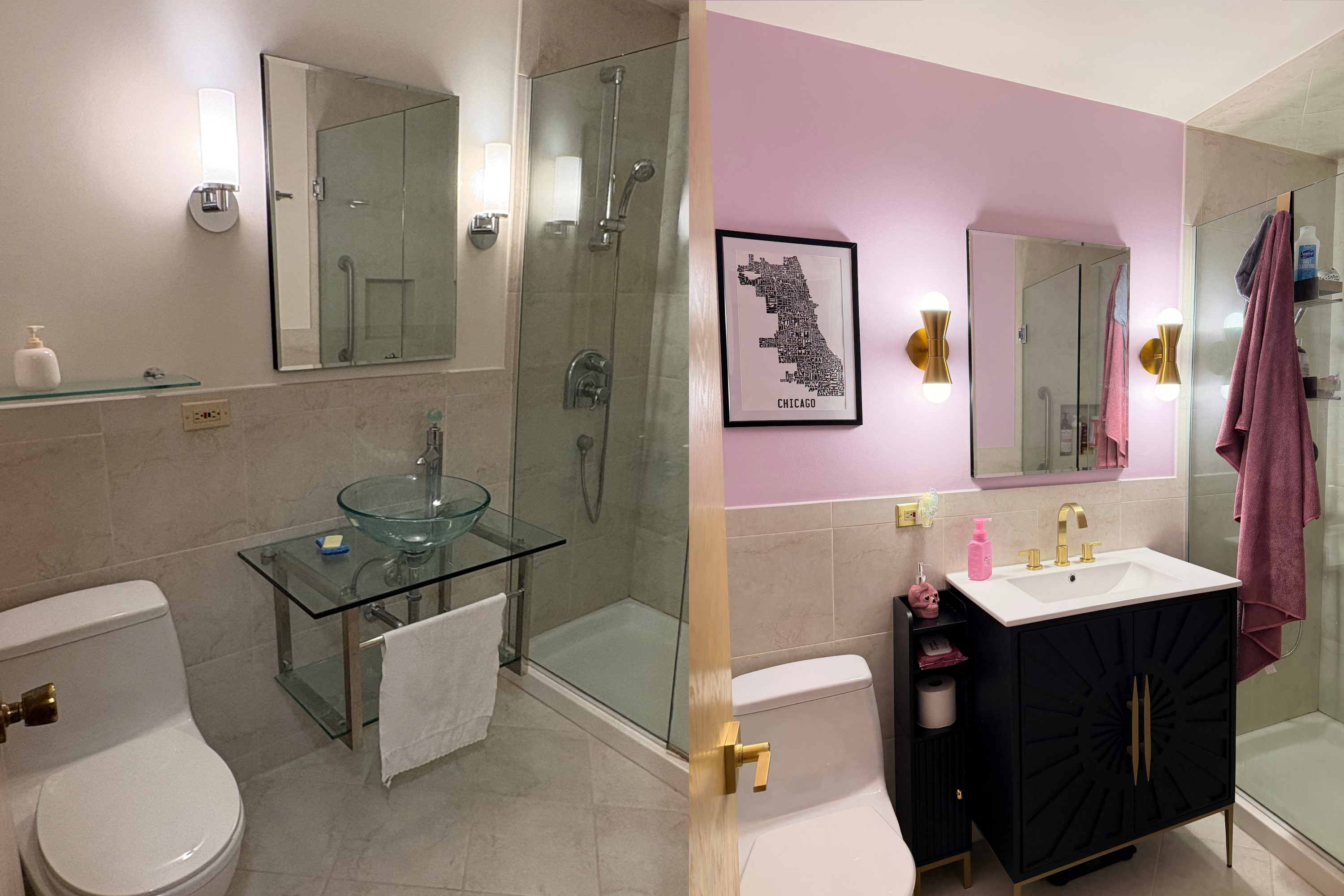 the before and after as described above